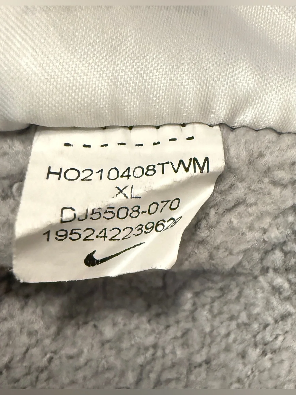 Nike size youth XL hooded sweatshirt.